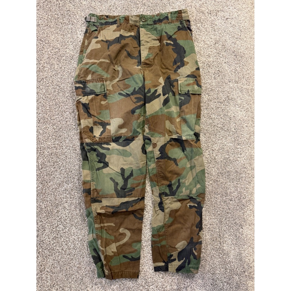 Unicor Cargo Pants Mens 32* Green Woodland Camo Combat Trousers Military BDU *
